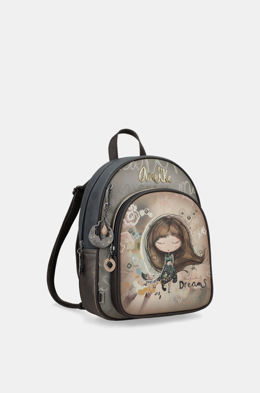 Veganer Rucksack mit Vorderfach "Backpack Real" | Anekke