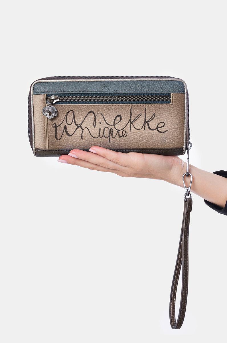 Brieftasche gemustert RFID "Manifesto" groß | 
                Anekke