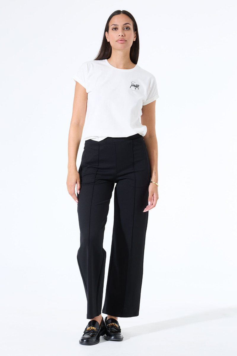 Gerade geschnittene, schwarze Hose | Garcia
