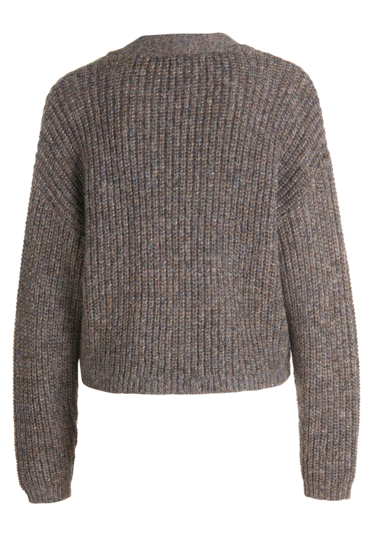 Brauner Cardigan mit Knopfleiste | Cartoon