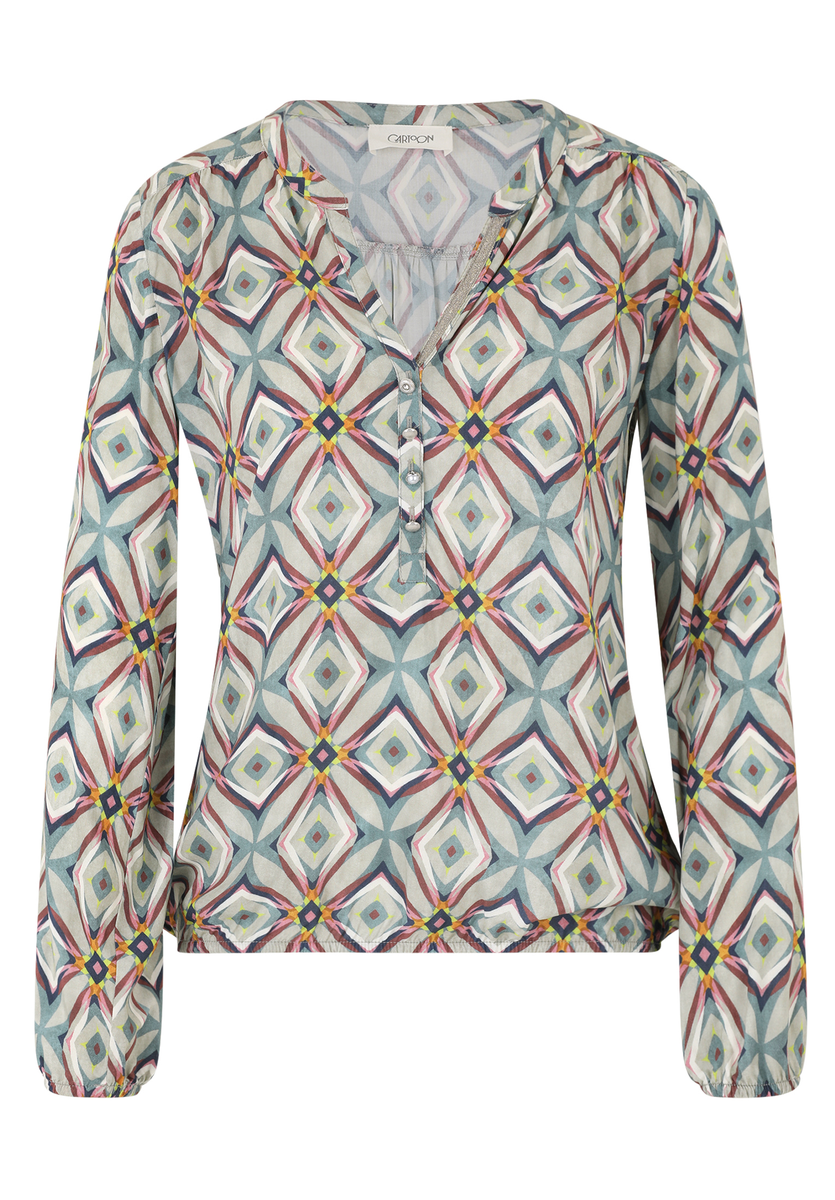 Gemusterte Casual-Bluse | Cartoon