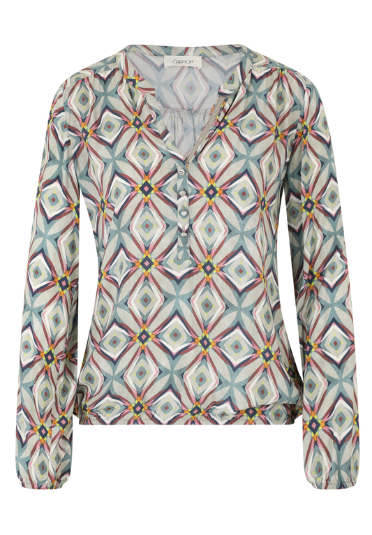 Gemusterte Casual-Bluse | Cartoon