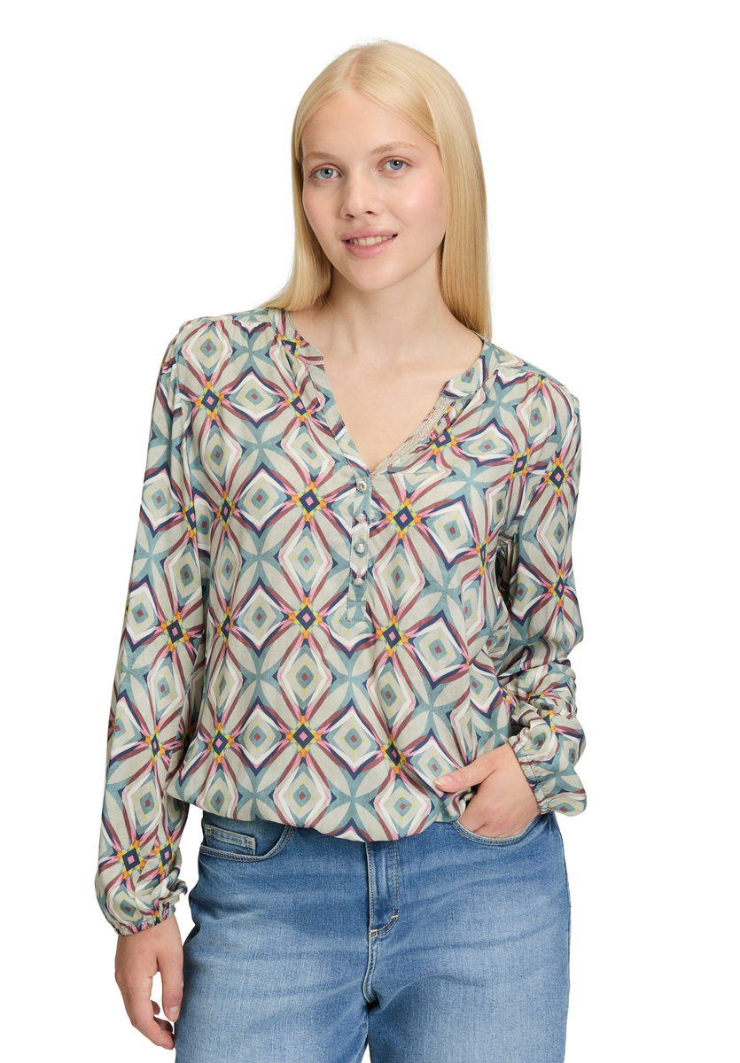 Gemusterte Casual-Bluse | Cartoon