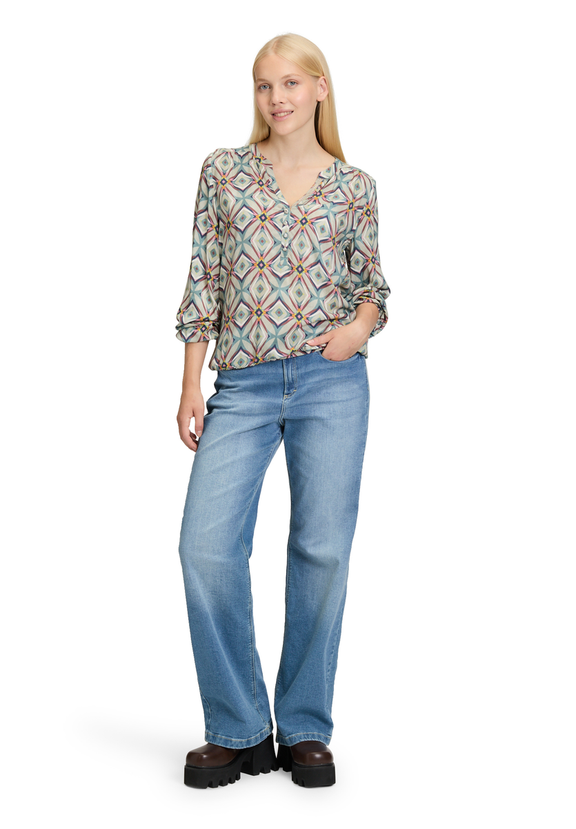 Gemusterte Casual-Bluse | Cartoon