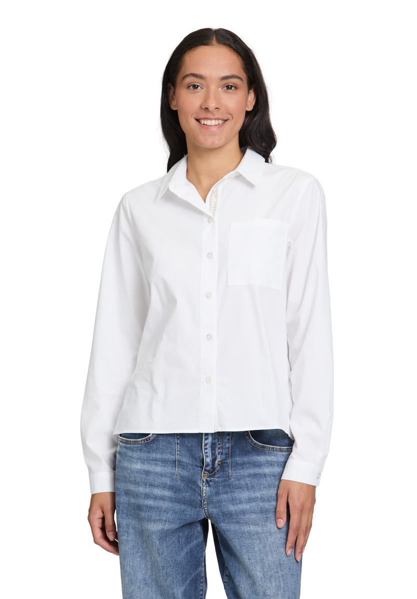 Weiße Casual-Bluse | Cartoon