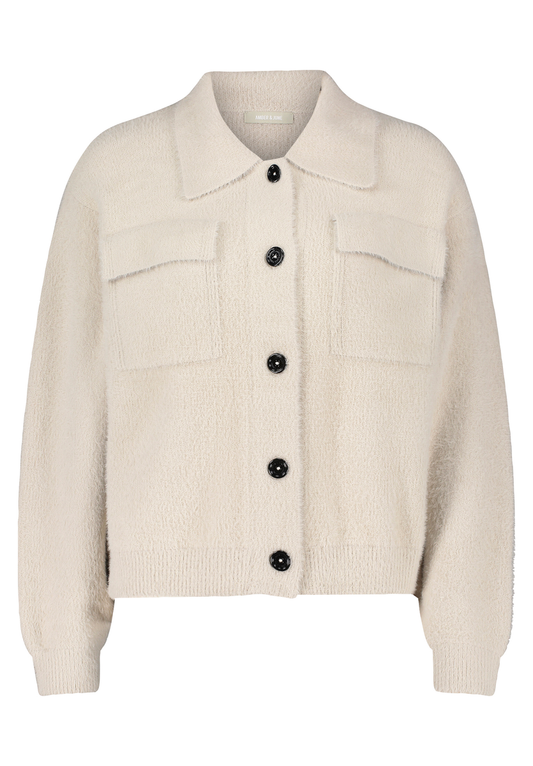 Winter-Strickjacke mit Hemdkragen | Amber & June