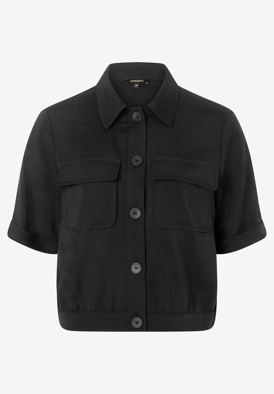 Kurze Blusenjacke  schwarz  | More&More