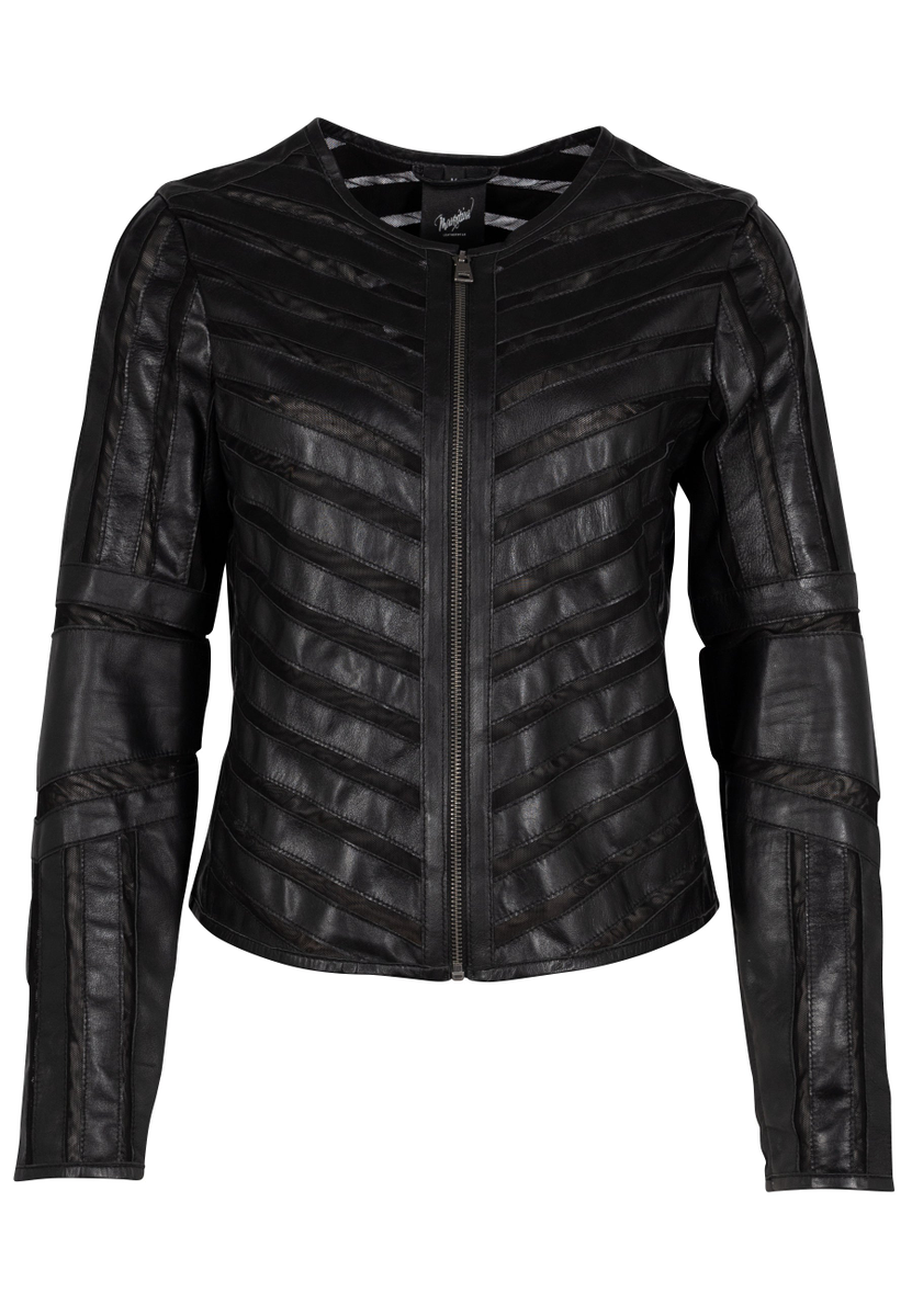 Lederjacke mit Mesh-Einsätzen
                        "GGSuri LELEV"  | Gipsy-Mauritius