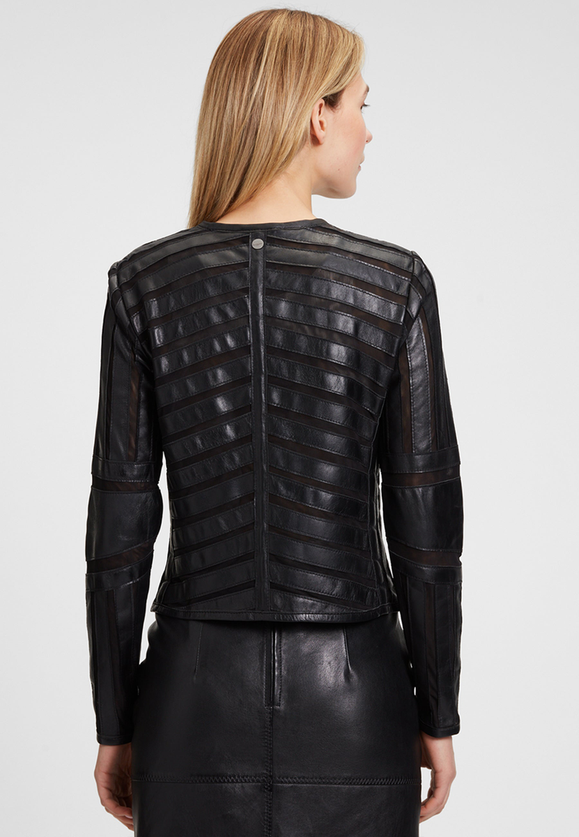 Lederjacke mit Mesh-Einsätzen
                        "GGSuri LELEV"  | Gipsy-Mauritius