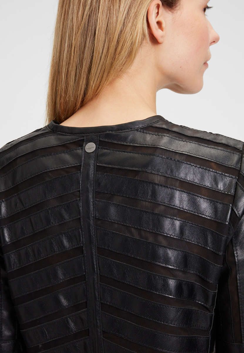 Lederjacke mit Mesh-Einsätzen
                        "GGSuri LELEV"  | Gipsy-Mauritius