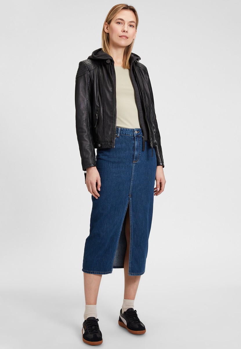 Lederjacke mit Kapuze "Cacey LEGV" | Gipsy-Mauritius