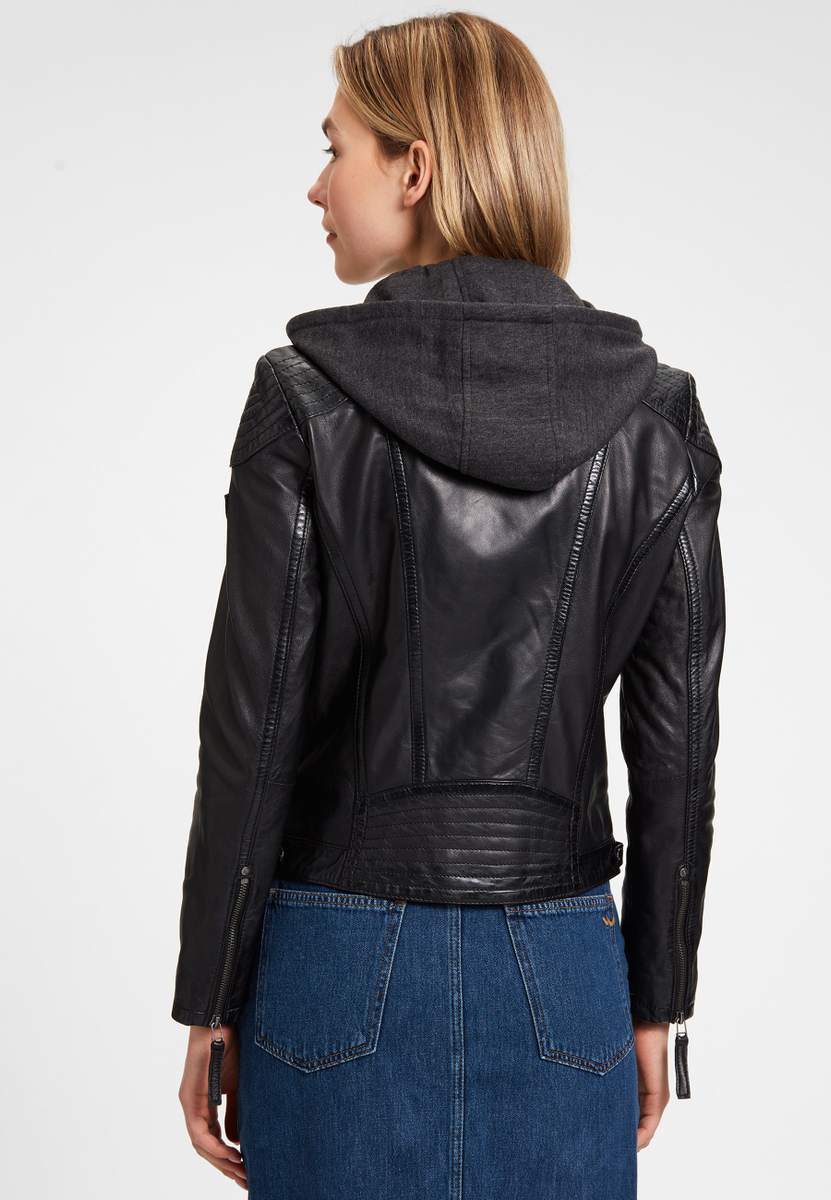 Lederjacke mit Kapuze "Cacey LEGV" | Gipsy-Mauritius
