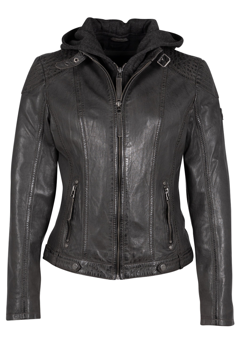 Lederjacke mit Kapuze "Cacey LEGV" | Gipsy-Mauritius