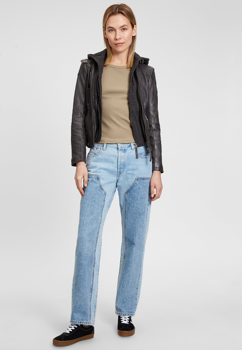 Lederjacke mit Kapuze "Cacey LEGV" | Gipsy-Mauritius