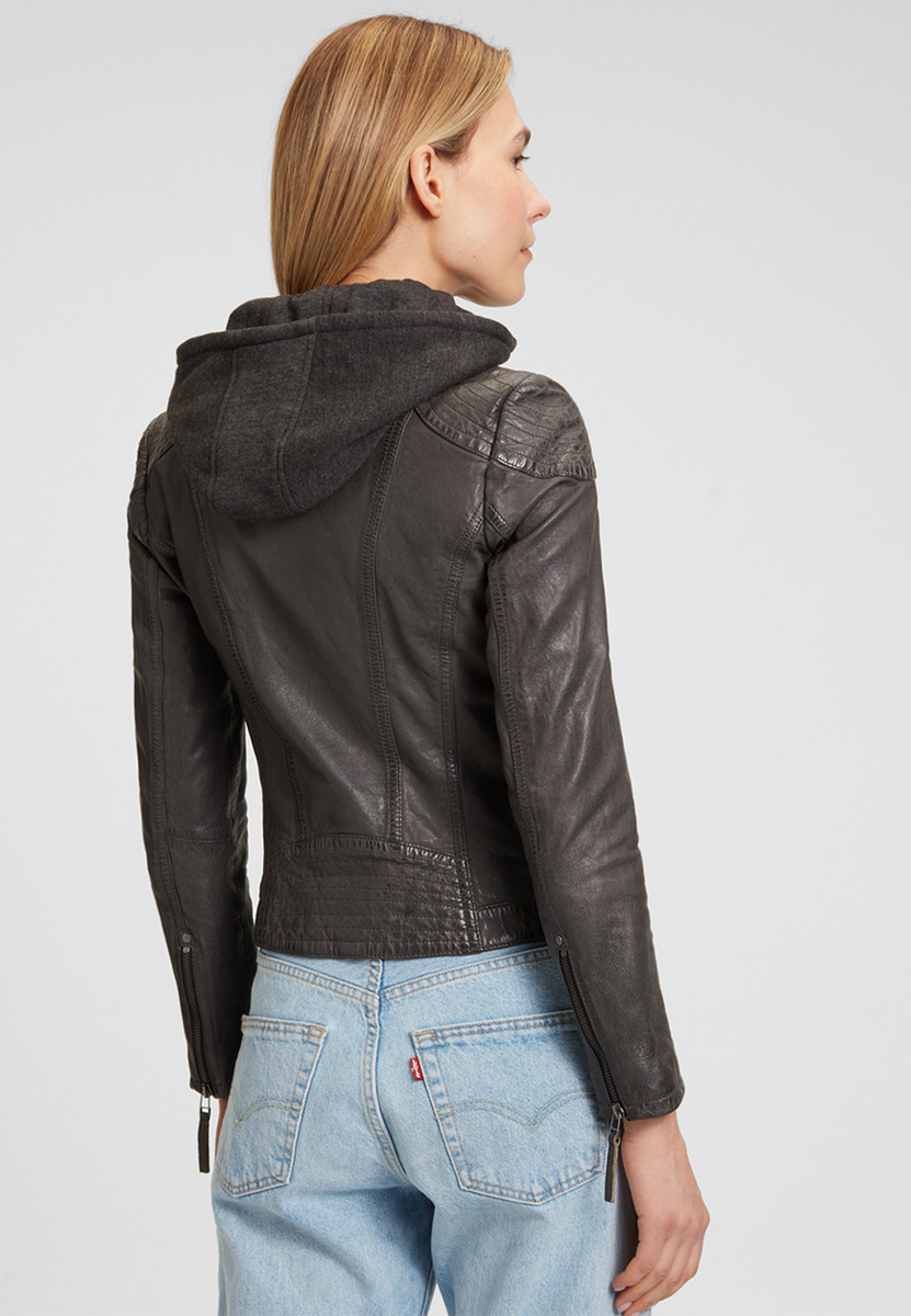 Lederjacke mit Kapuze "Cacey LEGV" | Gipsy-Mauritius