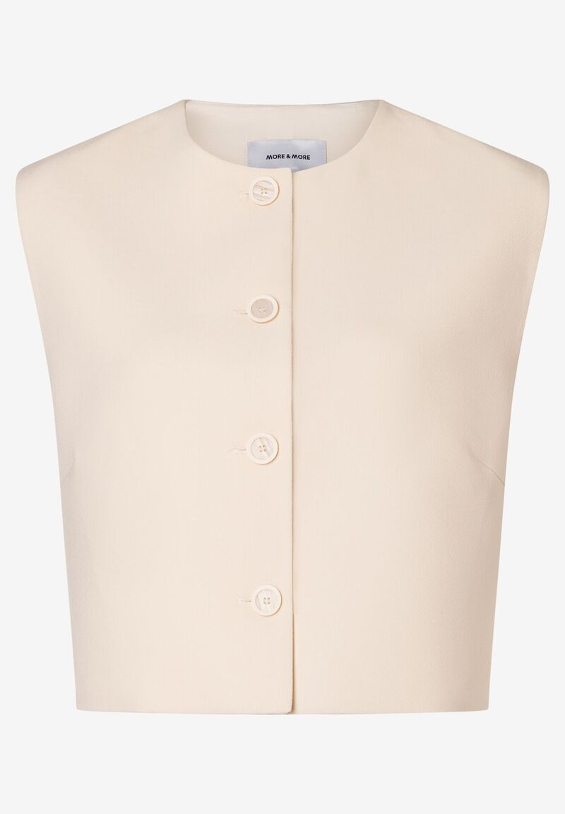 Kurze Weste  creme | More&More