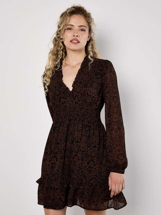 Minikleid mit Paisleymuster - super auch in großen Größen! | Apricot