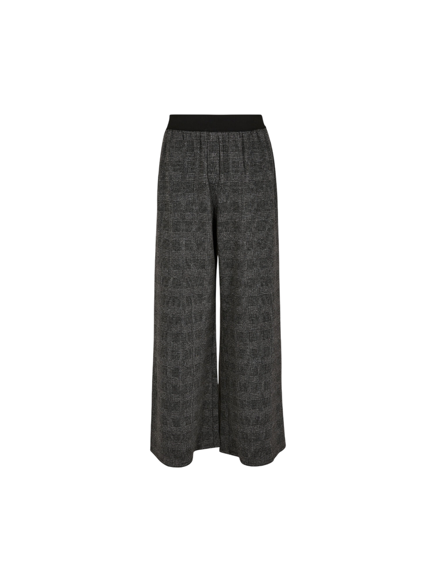 Karierte Hose mit weitem Bein | Apricot