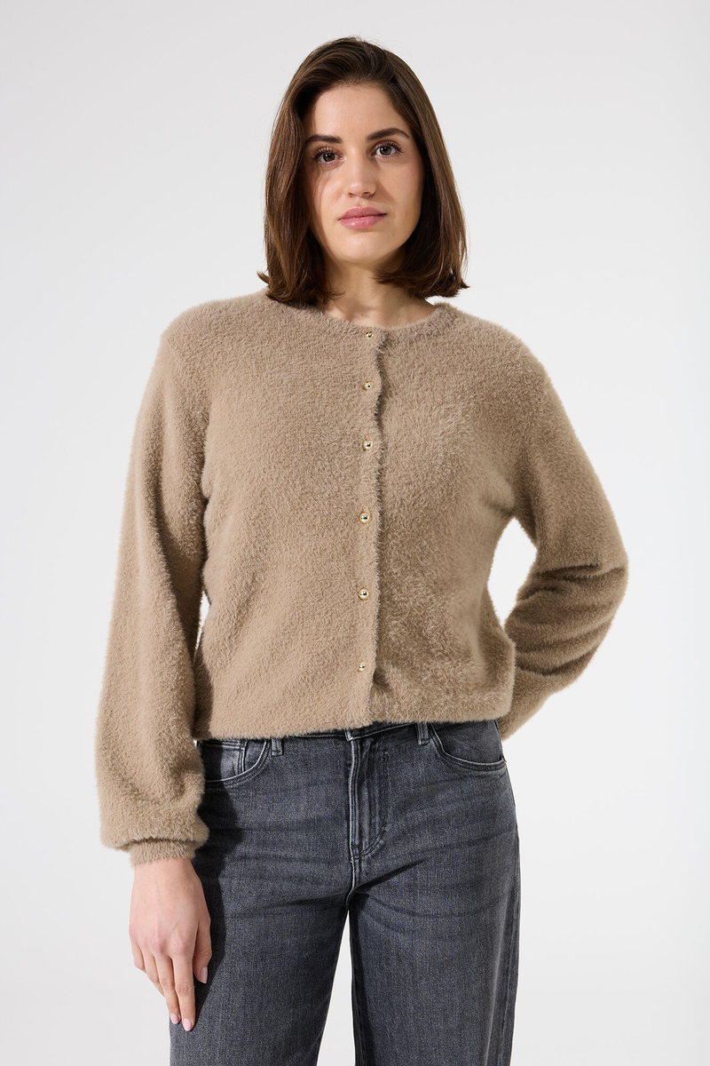 Flauschige Strickjacke | Garcia