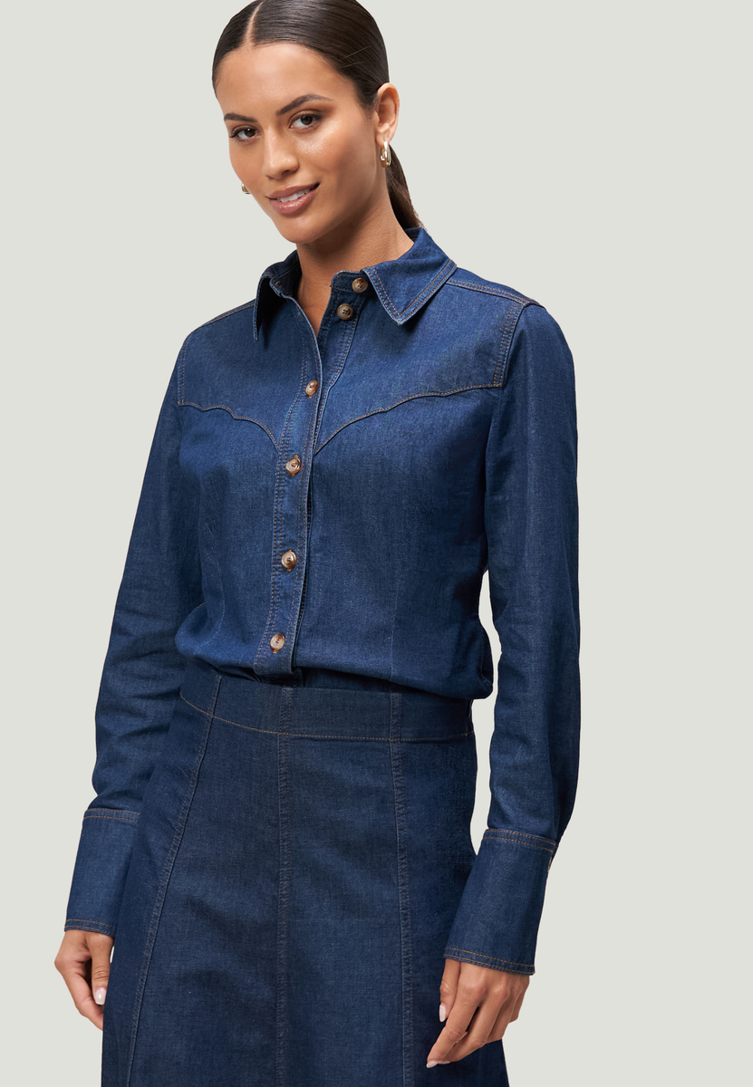 Jeanshemd
mit Knopfleiste | Zero