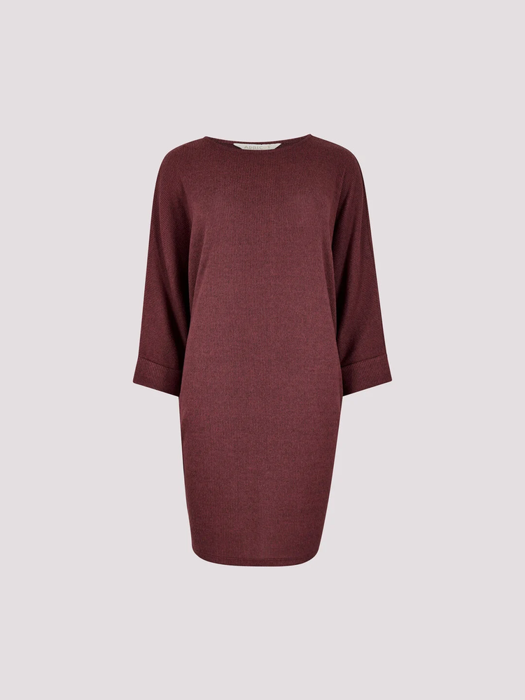 Geripptes Kokon-Minikleid 