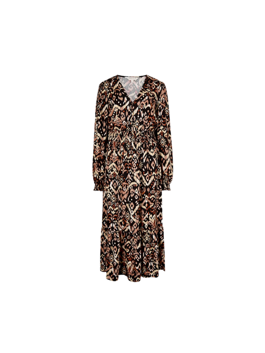 Kleid "Tonal Ikat Button Midaxi" | Apricot