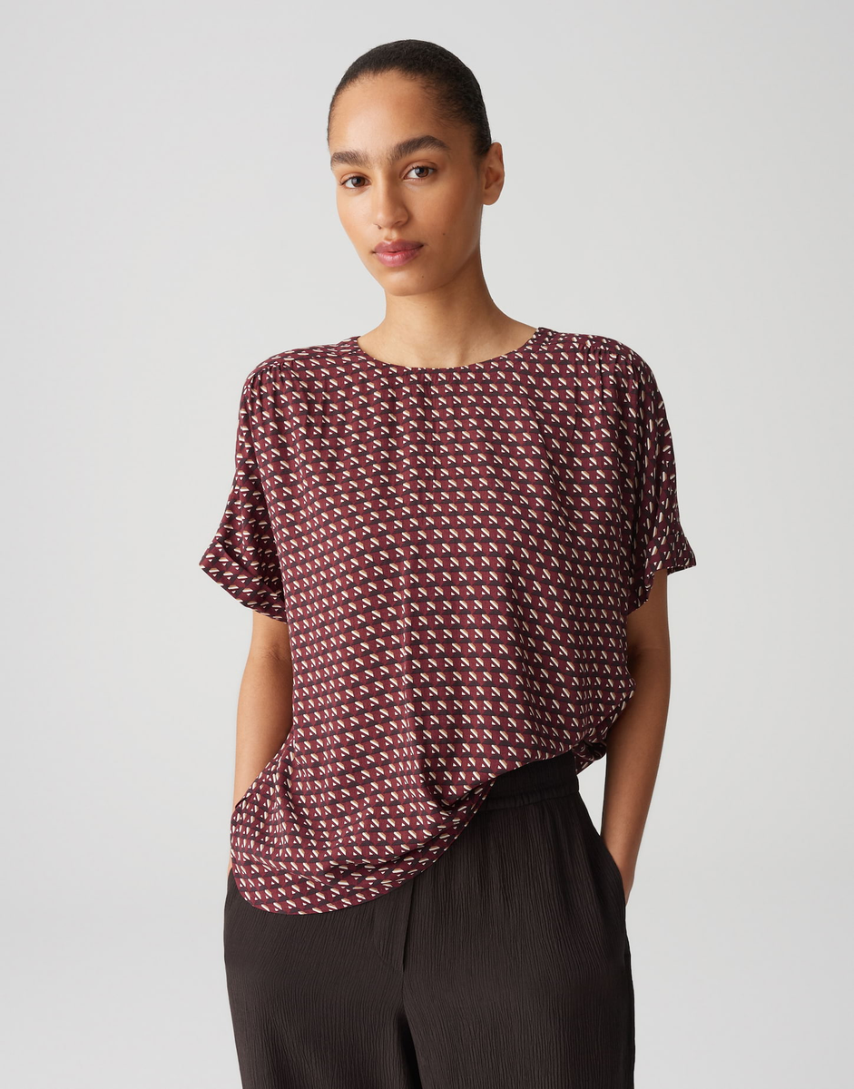 Blusenshirt mit grafischem Minimalprint "Femka london" | Opus