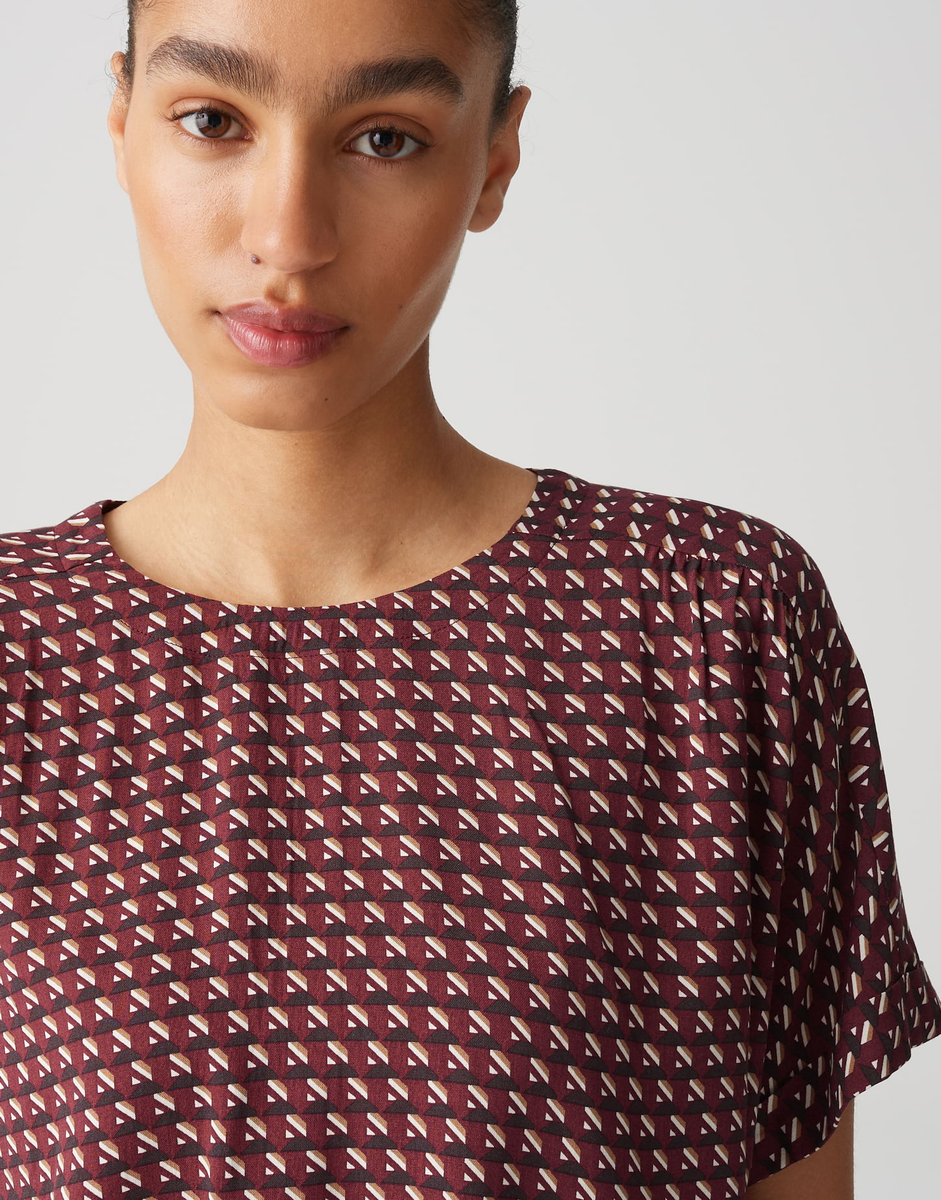 Blusenshirt mit grafischem Minimalprint "Femka london" | Opus