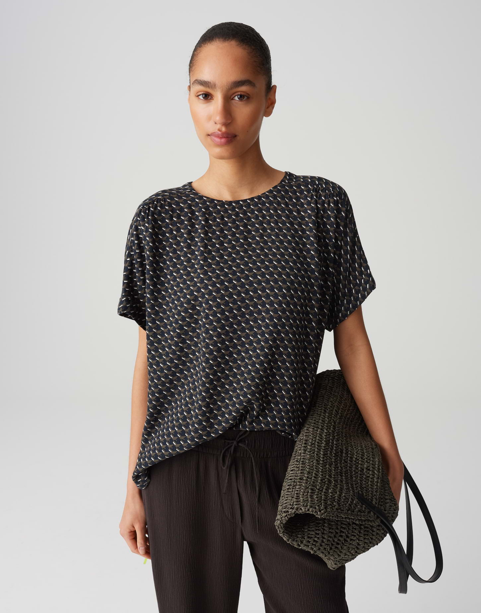 Blusenshirt mit grafischem Minimalprint "Femka london" | Opus