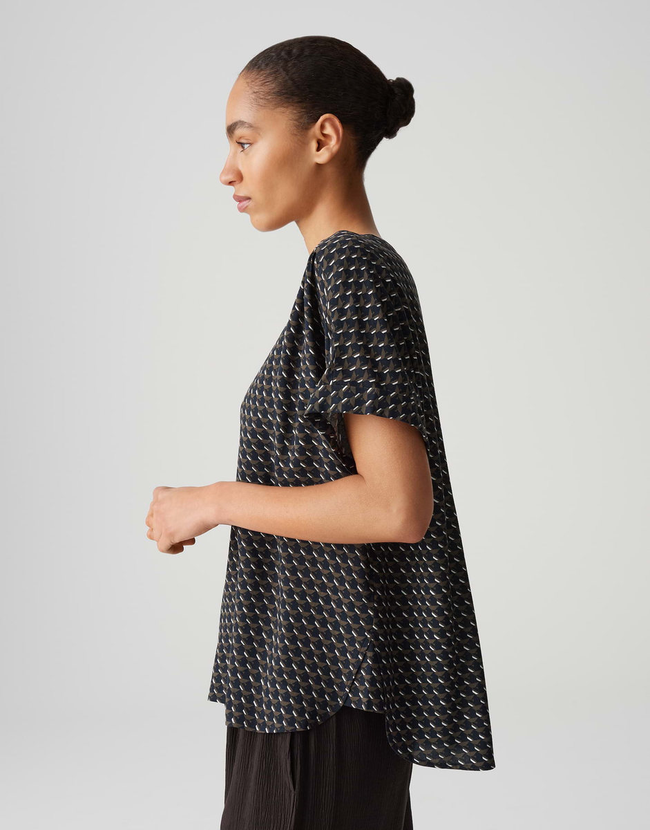 Blusenshirt mit grafischem Minimalprint "Femka london" | Opus