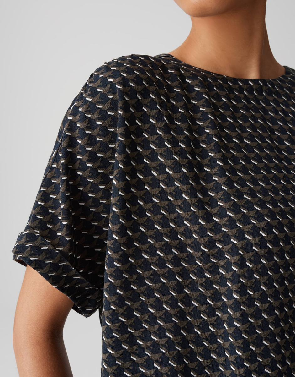 Blusenshirt mit grafischem Minimalprint "Femka london" | Opus