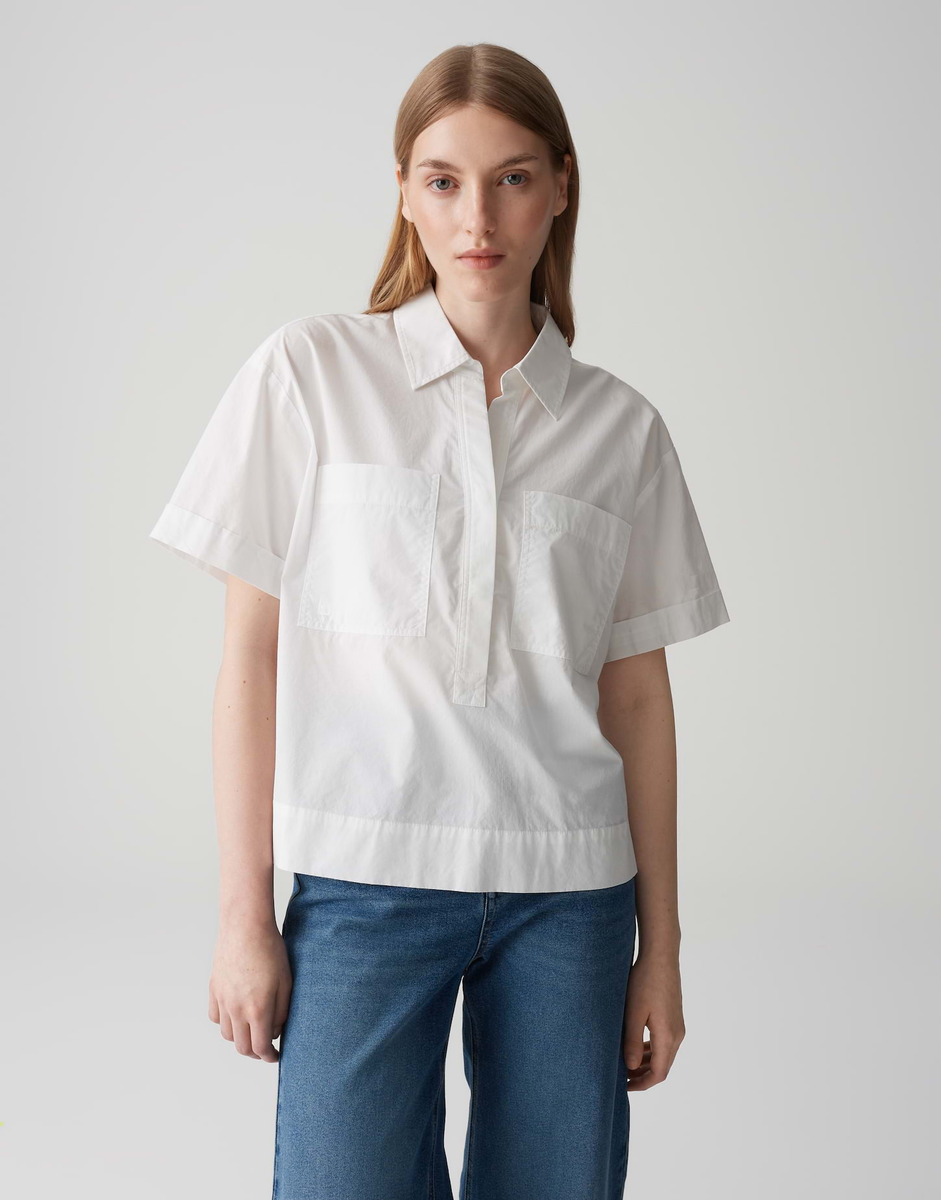 Verkürzte Hemdbluse 