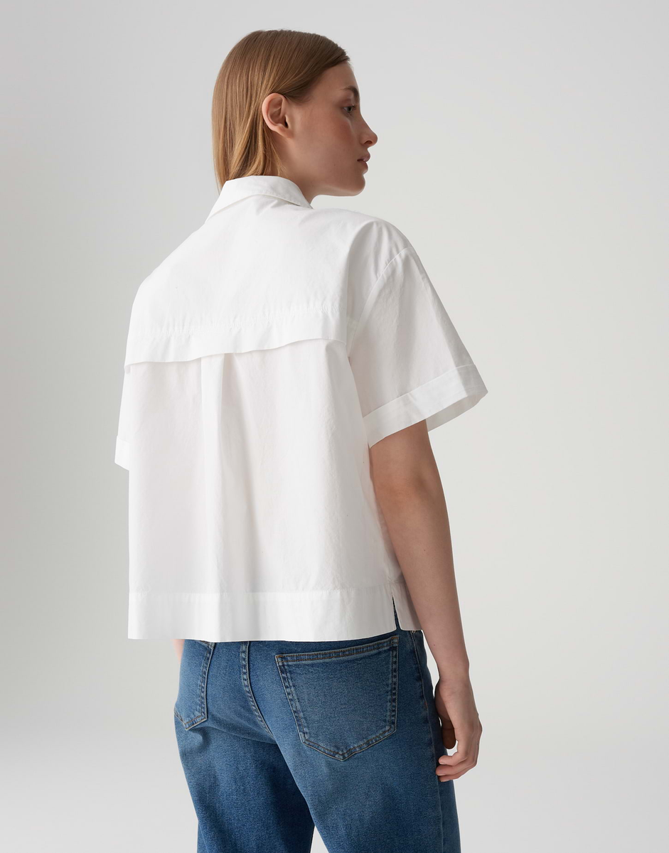 Verkürzte Hemdbluse 