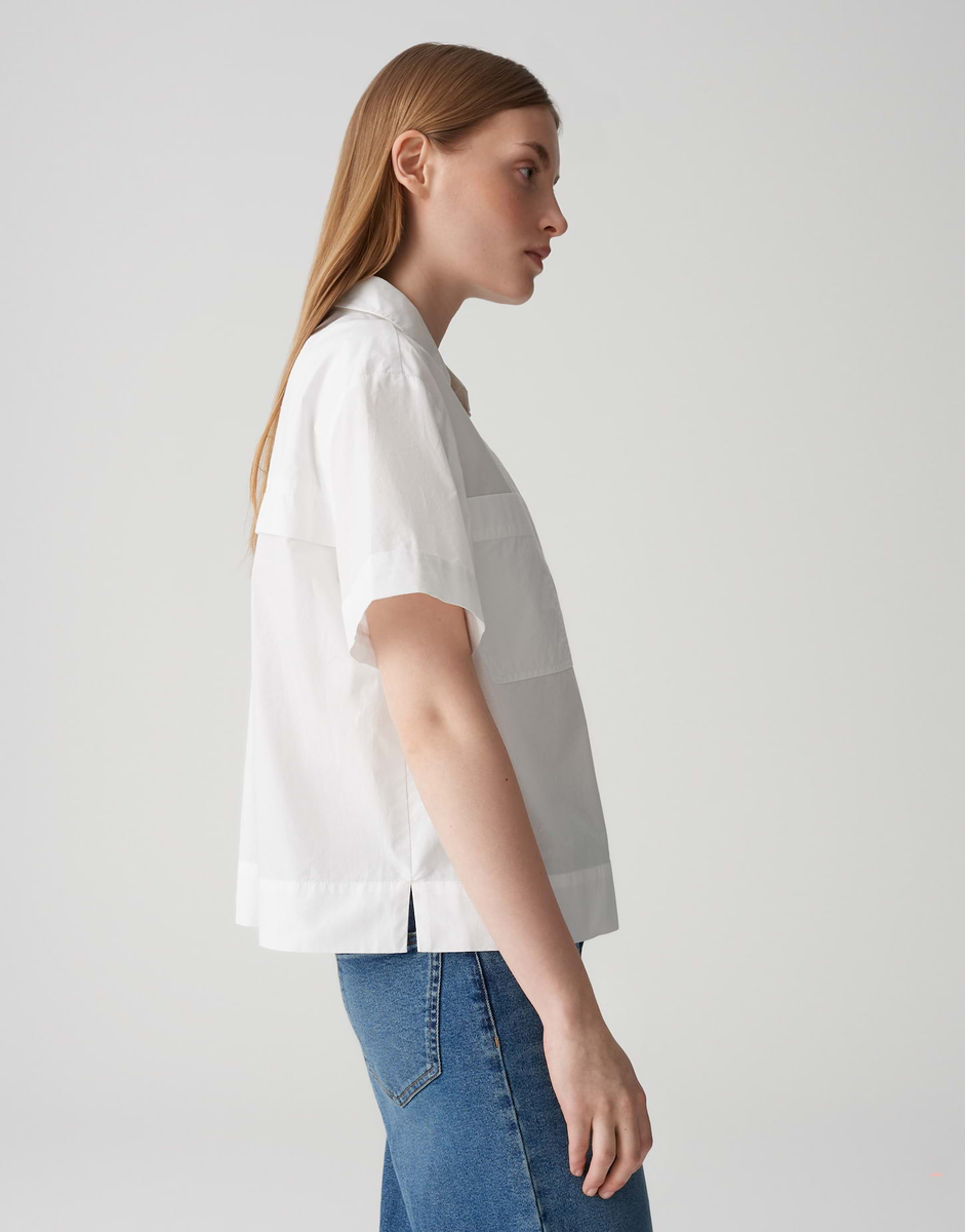 Verkürzte Hemdbluse 