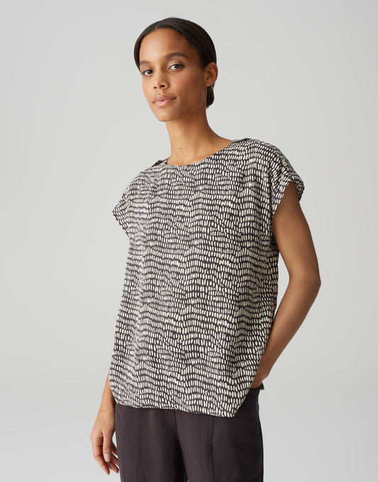 Printbluse aus fließender Viskose"Ferena splash" | Opus