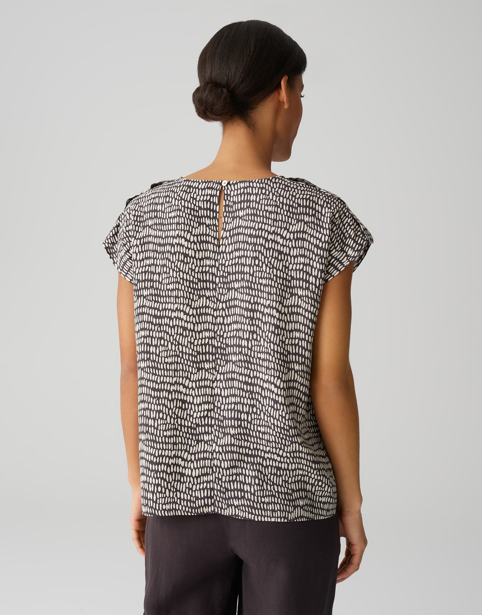 Printbluse aus fließender Viskose"Ferena splash" | Opus