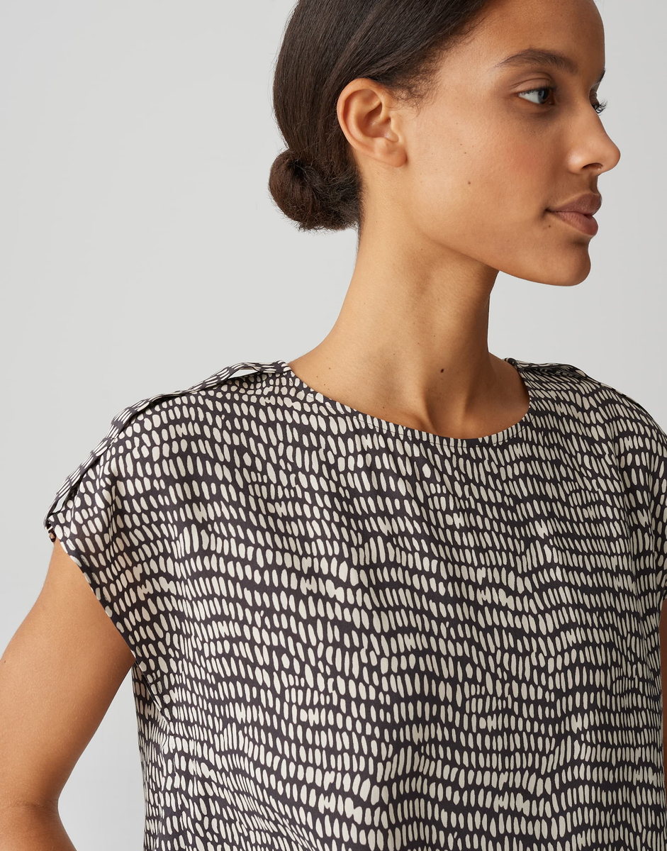 Printbluse aus fließender Viskose"Ferena splash" | Opus