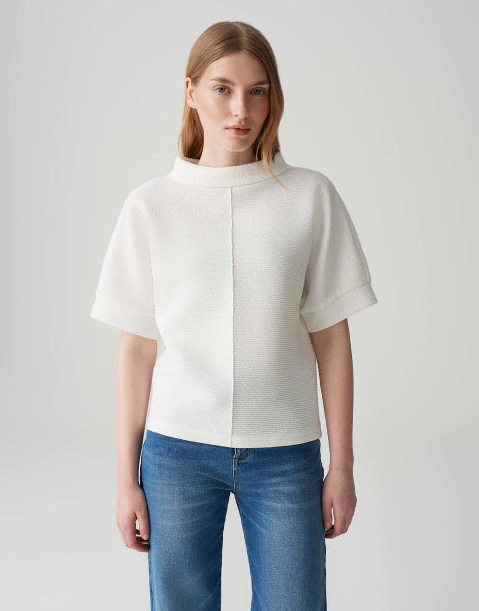 Loose Sweatshirt mit Rippenstruktur "Gimmo" | Opus