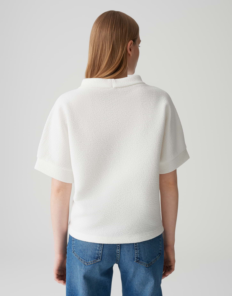 Loose Sweatshirt mit Rippenstruktur "Gimmo" | Opus