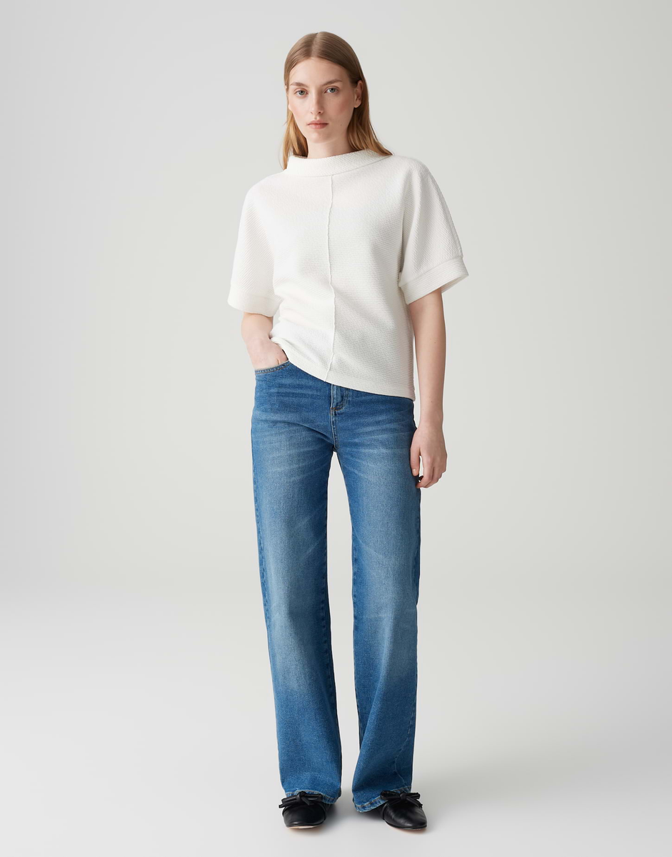 Loose Sweatshirt mit Rippenstruktur "Gimmo" | Opus