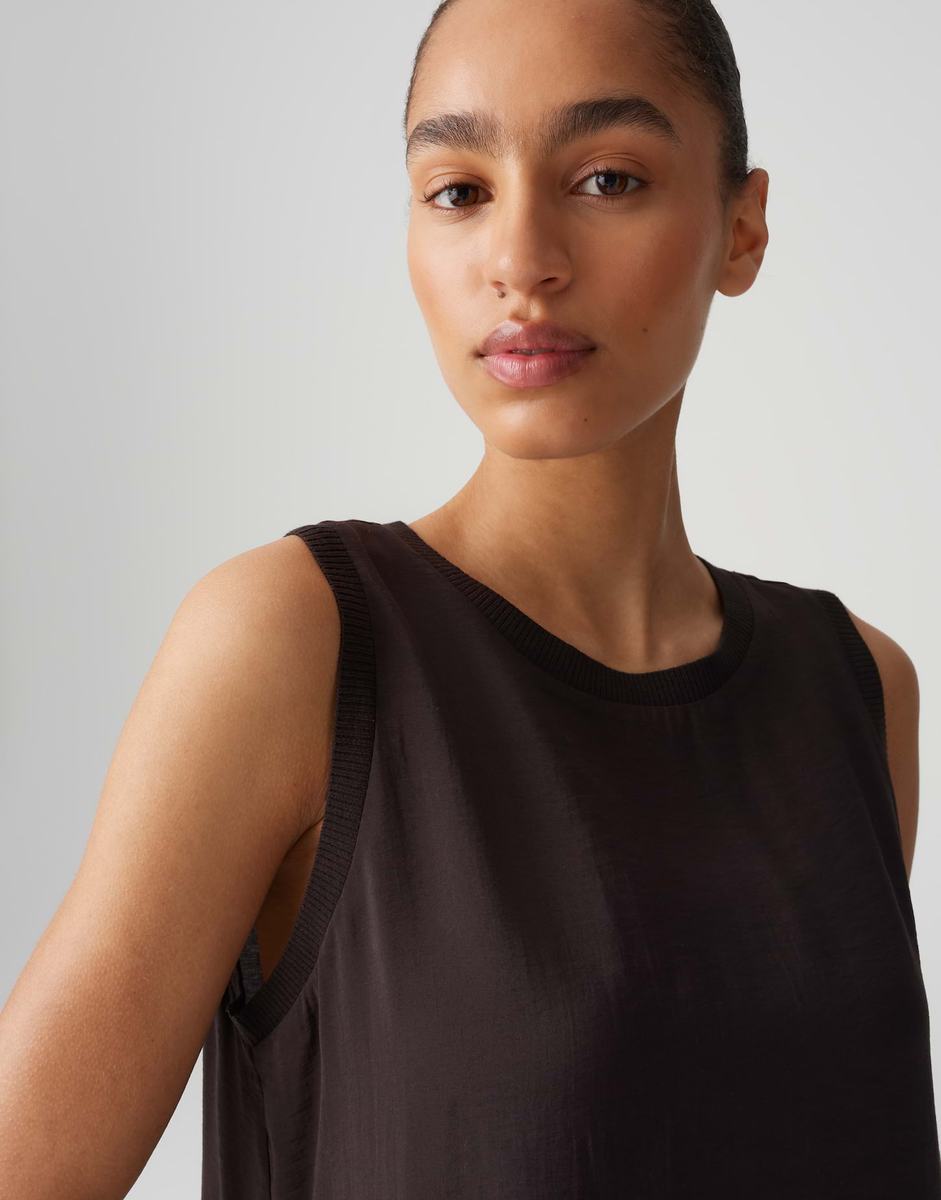 Trägerkleid mit Rippbündchen