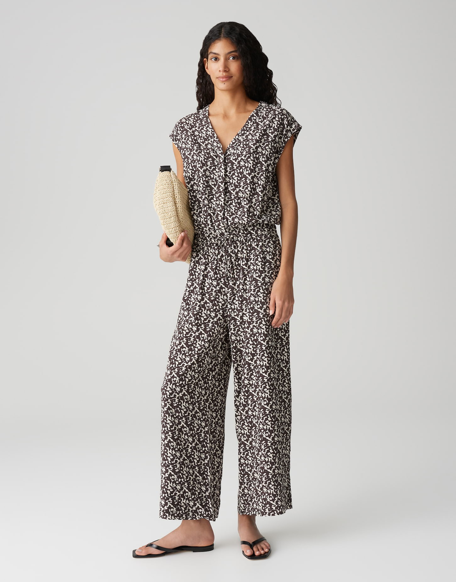 Jumpsuit mit Minimalprint