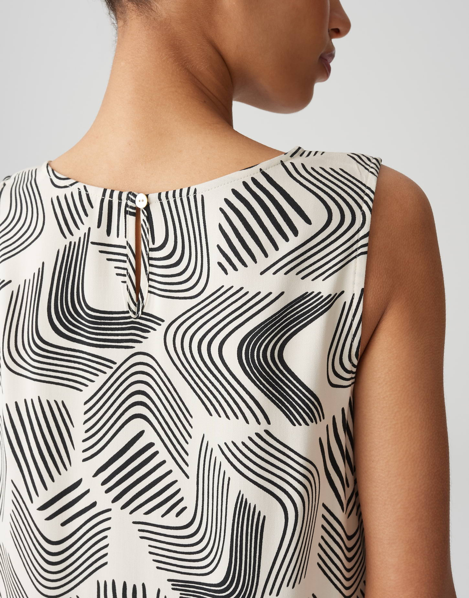 Bedrucktes Midikleid mit Volantdetail 