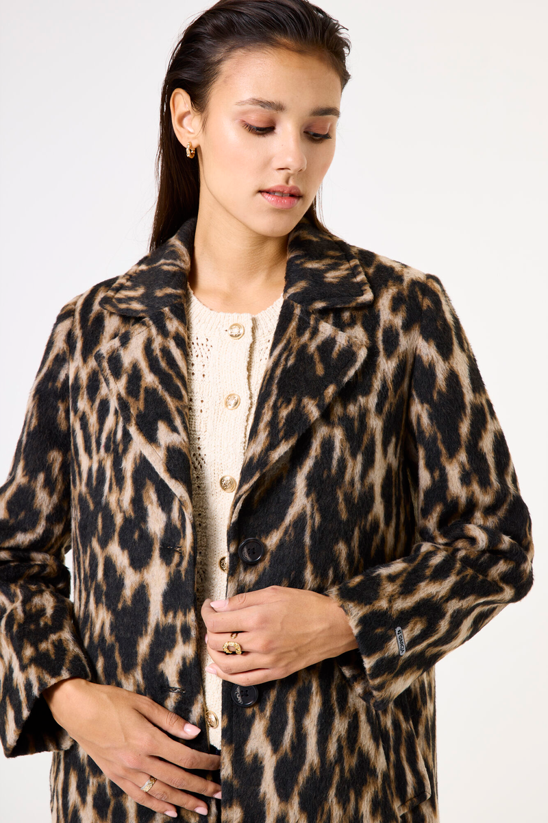 Mantel mit Leo-Print | Garcia