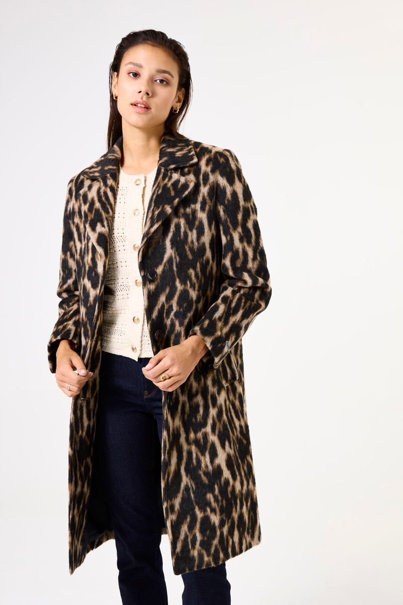 Mantel mit Leo-Print | Garcia