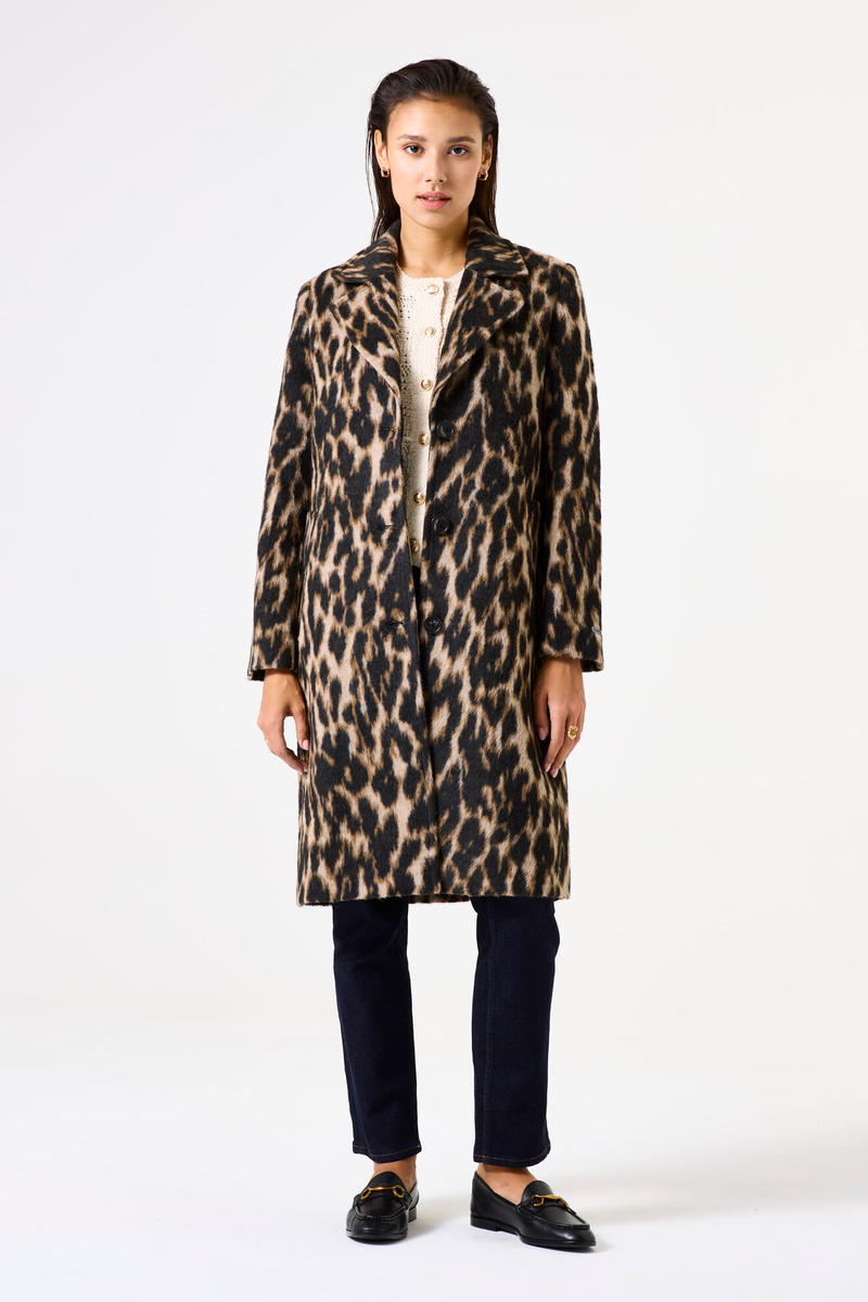 Mantel mit Leo-Print | Garcia