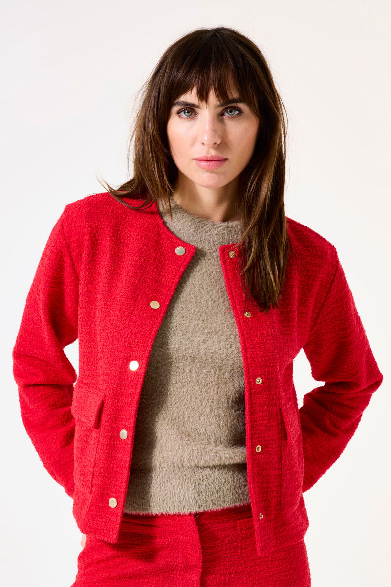 Feurige Bouclé-Jacke | Garcia