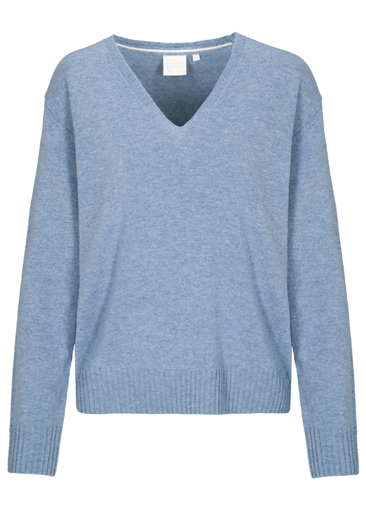 Merino Pullover mit V-Kragen | The Fashion People