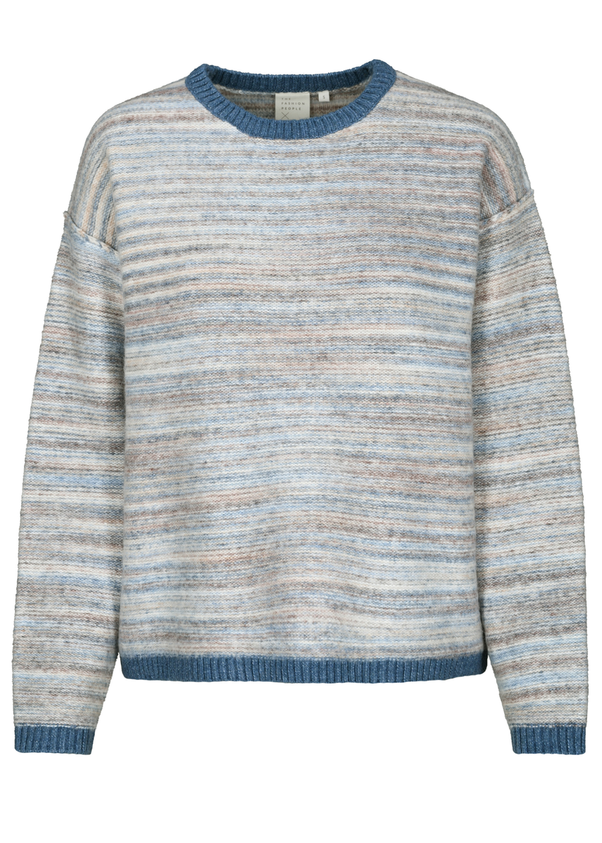 Grauer gradiant Pullover | The Fashion People