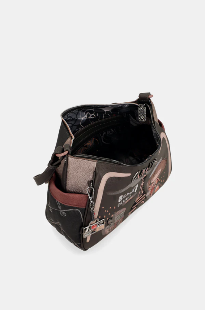 Schultertasche "Mademoiselle"    groß mit Umhängeriemen | Anekke